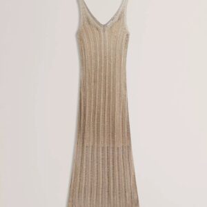 Liliany knitted dress in gold