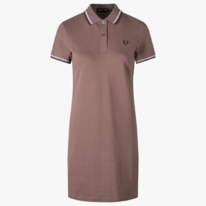 Twin tipped dress in brick