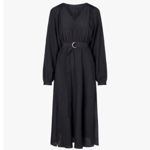 Comus midi shirt dress in black