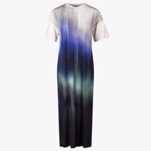 Ottlee printed tee shirt dress in black