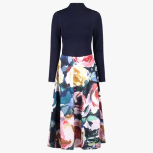 Patriia printed skirt dress in navy