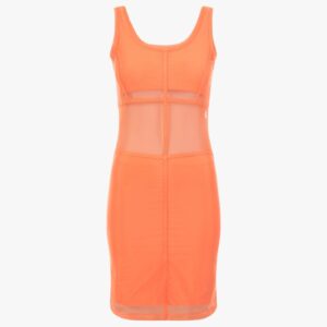 Mesh tank dress in summer squash