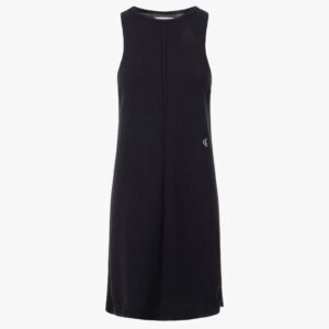 Knitted tank dress in black