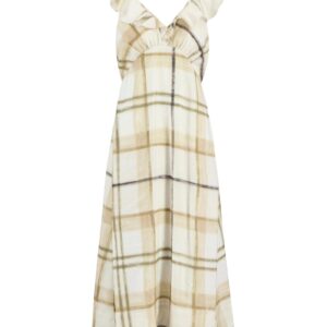 Gianna midi dress in jasmine painted check