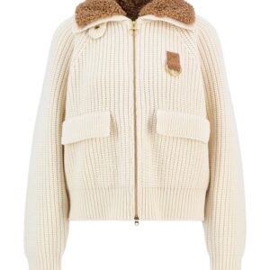 Marla knitted bomber in neutral